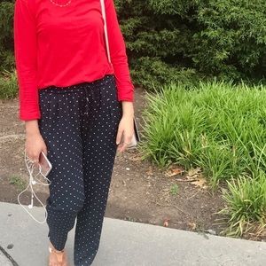 Zara Polkadot drawstring trousers